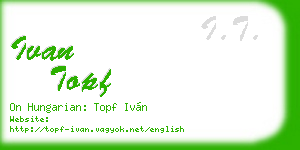 ivan topf business card